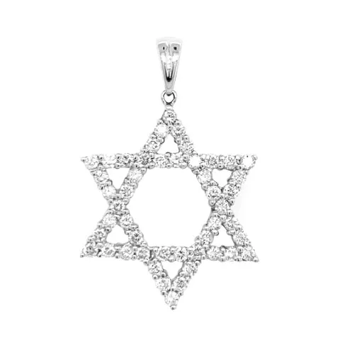 18K White Gold Diamond Pendant
