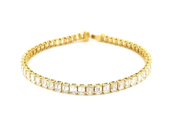 18K Yellow Gold Tennis Bracelet