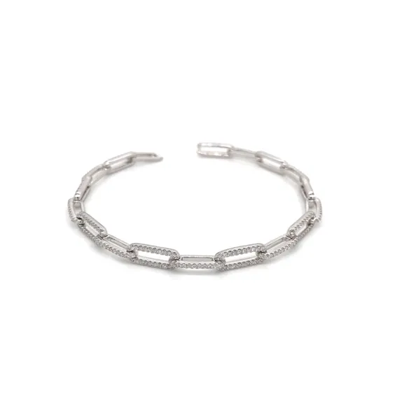 14K White Gold Diamond Bracelet