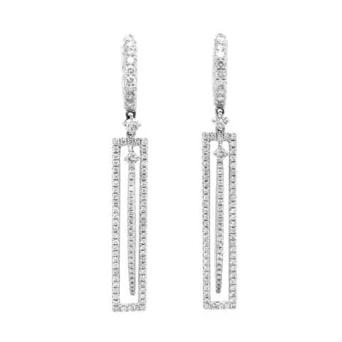 18K White Gold Diamond Earrings