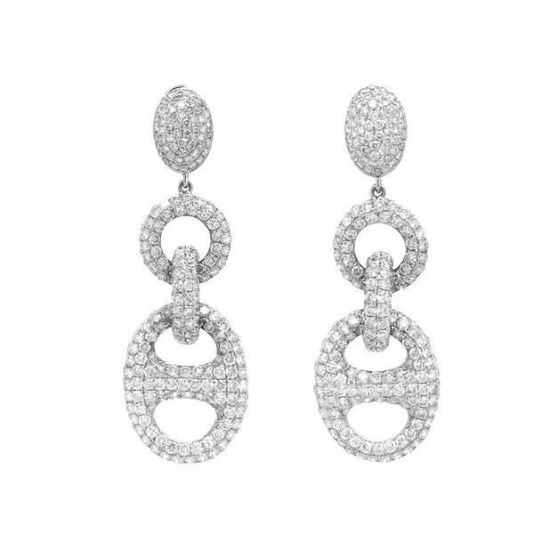 18K White Gold Diamond Earrings