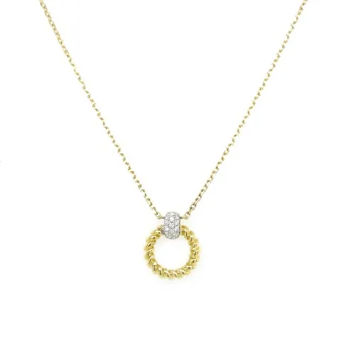 18K Yellow Gold Diamond Necklace