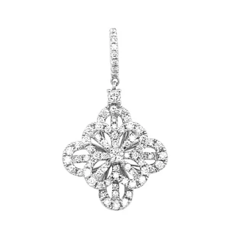 18K White Gold Diamond Pendant
