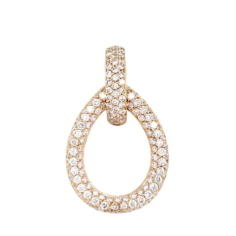 18K Yellow Gold Diamond Pendant