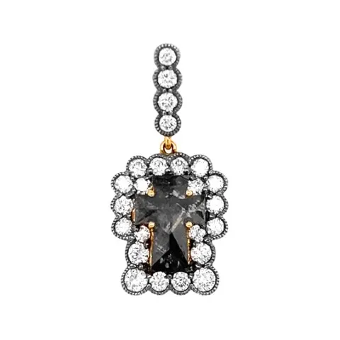 18K Rose Gold Fancy Diamond Pendant