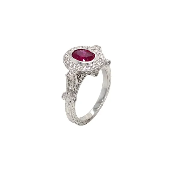 18K White Gold Ruby Ring