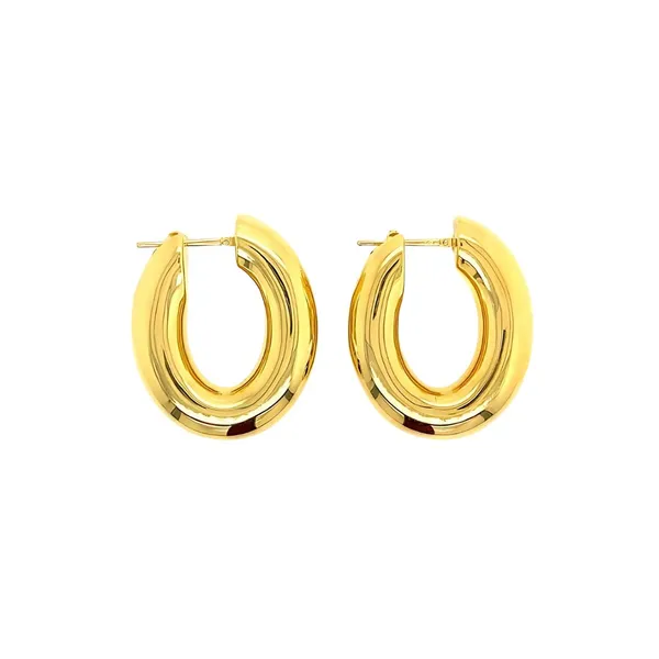 18K Yellow Gold Hoop Earrings