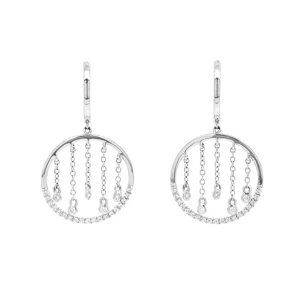 18K White Gold Diamond Earrings
