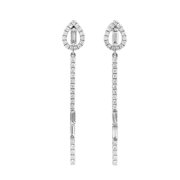 18K White Gold Diamond Earrings