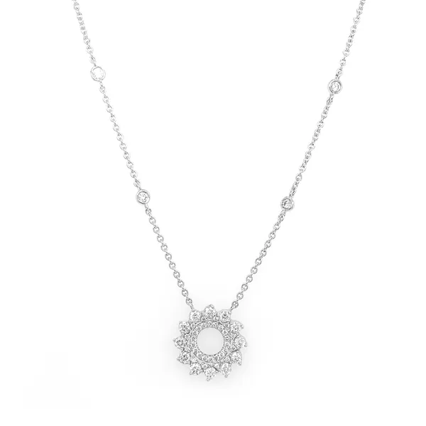 18K White Gold Diamond Necklace