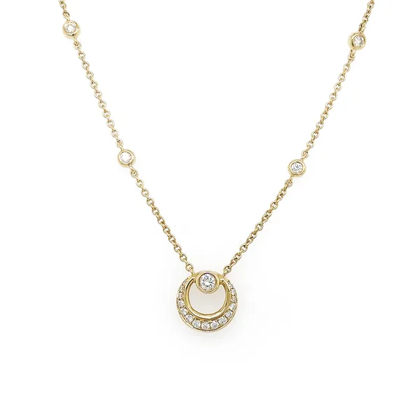 18K Yellow Gold Diamond Necklace
