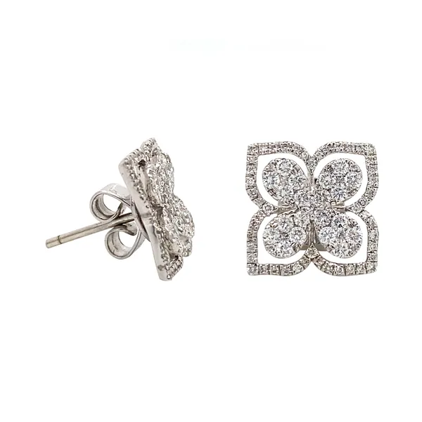 18K White Gold Diamond Earrings