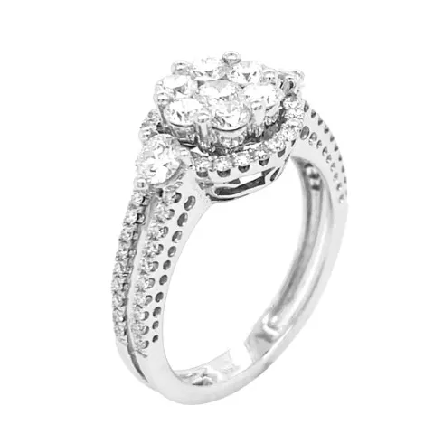 18K White Gold Diamond Ring
