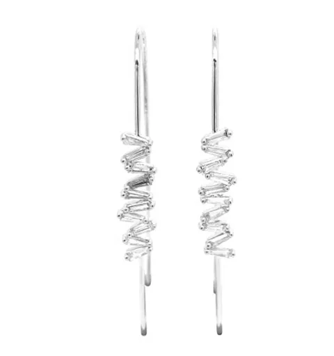 18K White Gold Diamond Earrings