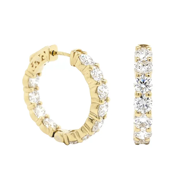 18K Yellow Gold Hoop Earrings
