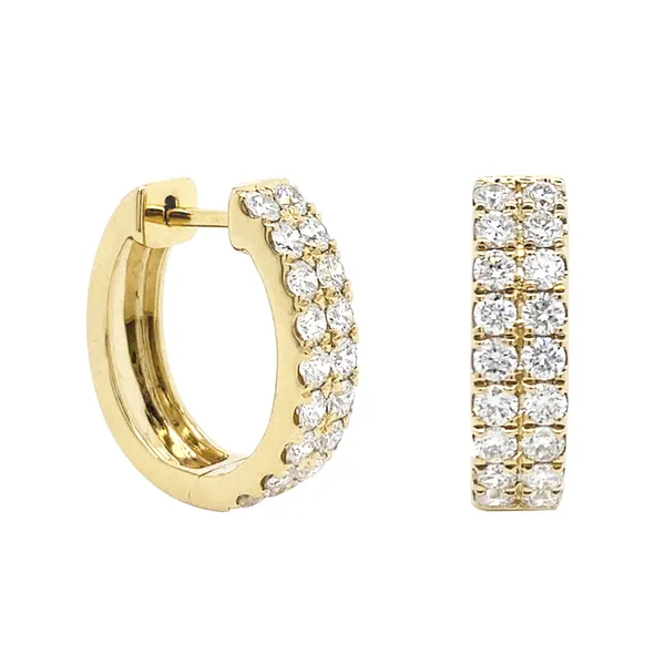 18K Yellow Gold Huggie Earrings