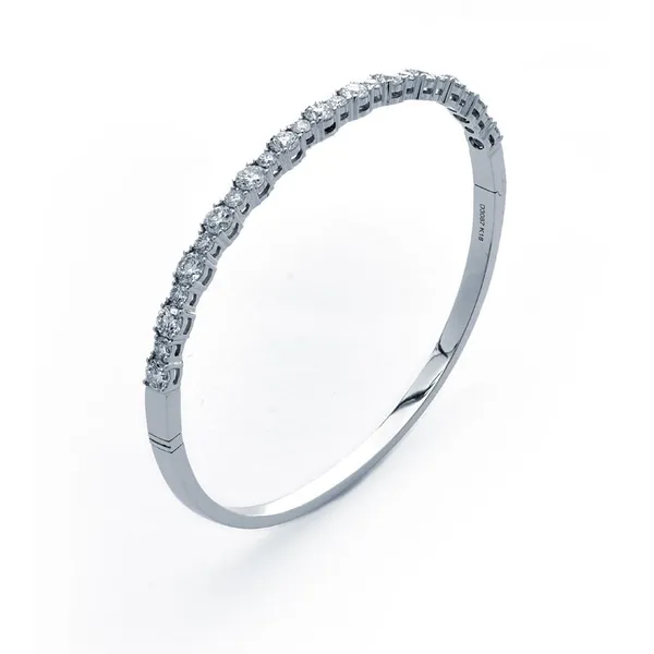 18K White Gold Diamond Bangle