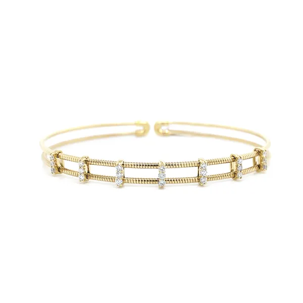 18K Yellow Gold Diamond Bangle