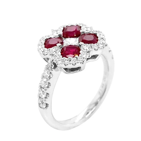 18K White Gold Ruby Ring