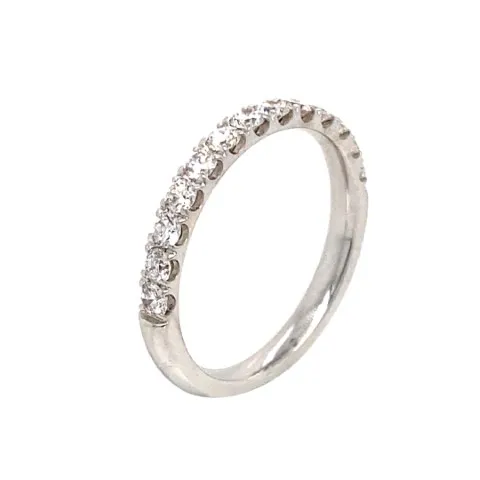 18K White Gold Diamond Band