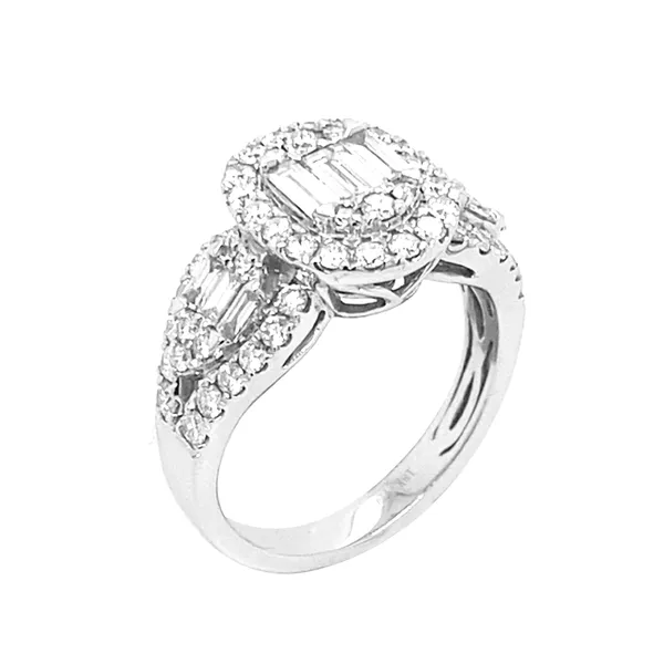 18K White Gold Diamond Ring