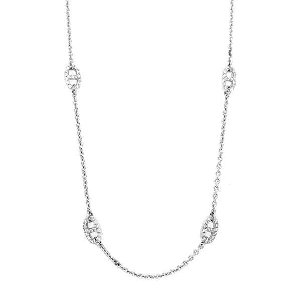 18K White Gold Diamond Necklace