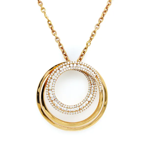18K Rose Gold Diamond Necklace