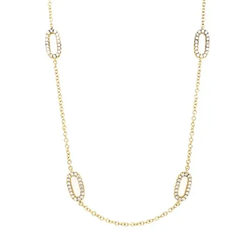 18K Yellow Gold Diamond Necklace