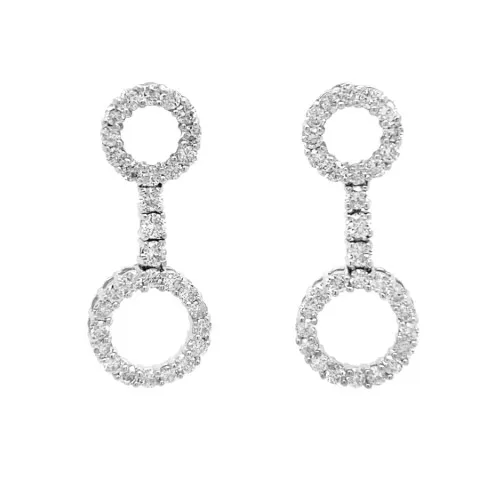 18K White Gold Diamond Earrings