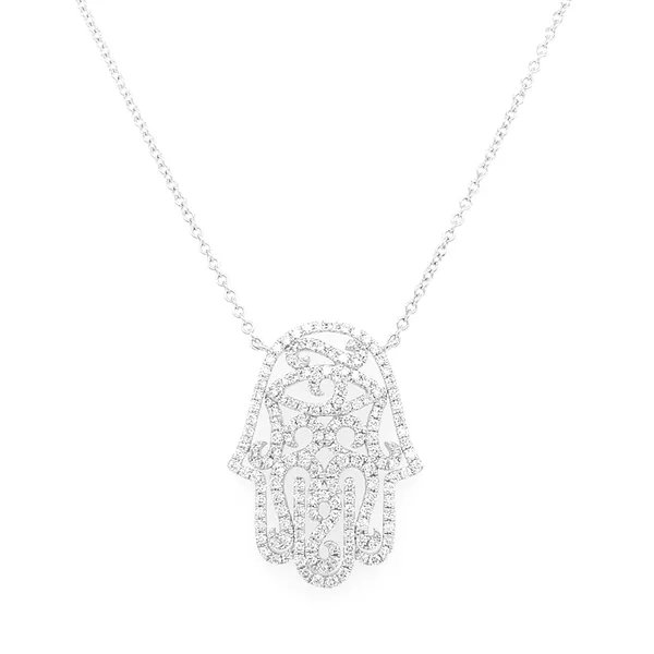 18K White Gold Diamond Necklace