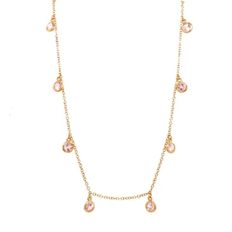 18K Rose Gold Morganite Necklace