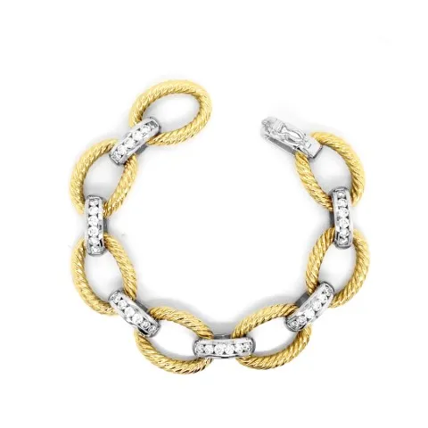 18K Two-Tone Diamond Bracelet