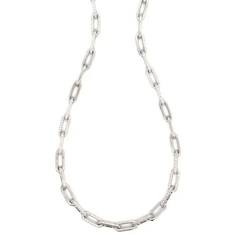 18K White Gold Diamond Necklace