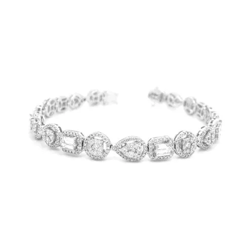 18K White Gold Diamond Bracelet