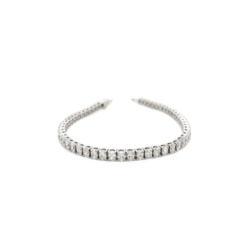 18K White Gold Tennis Bracelet