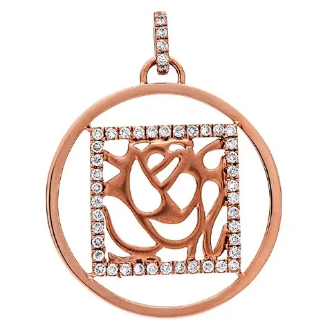 18K Rose Gold Diamond Pendant