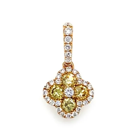 18K Rose Gold Diamond Pendant