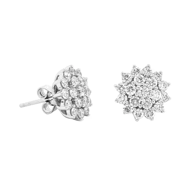 18K White Gold Diamond Earrings