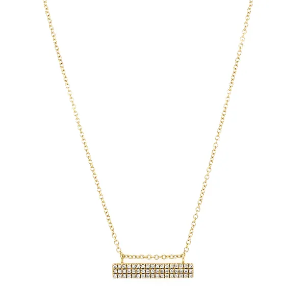 18K Yellow Gold Diamond Necklace