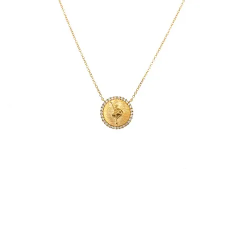 18K Yellow Gold Diamond Necklace