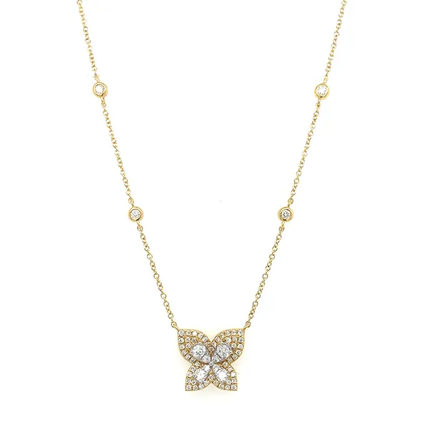 18K Two-Tone Gold Diamond Necklace