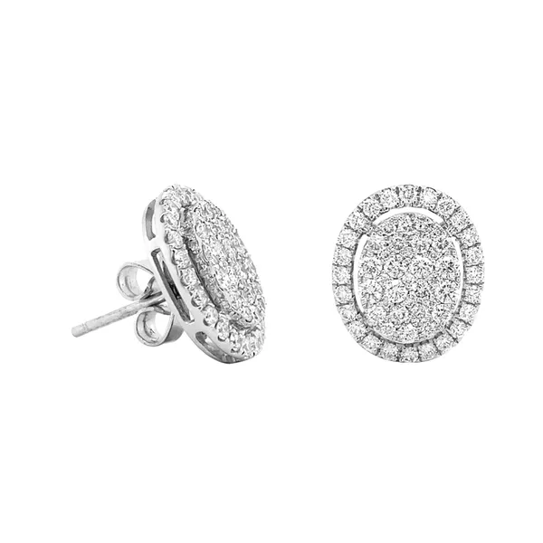 18K White Gold Diamond Earrings