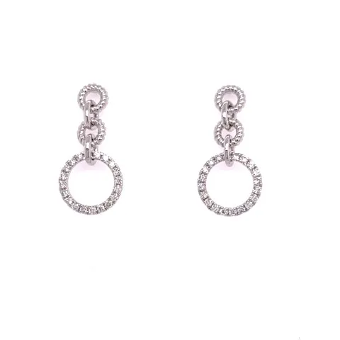 18K White Gold Diamond Earrings