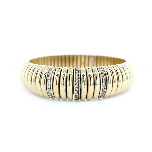 18K Yellow Gold Diamond Bangle