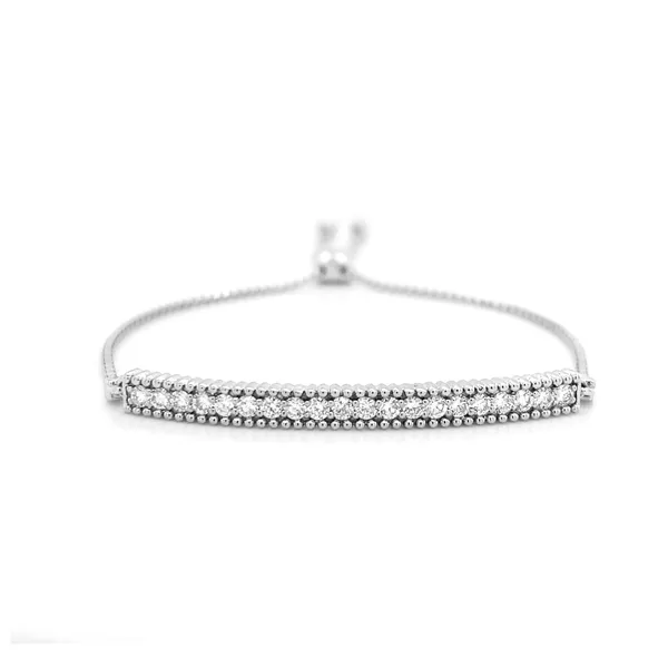 18K White Gold Diamond Bangle