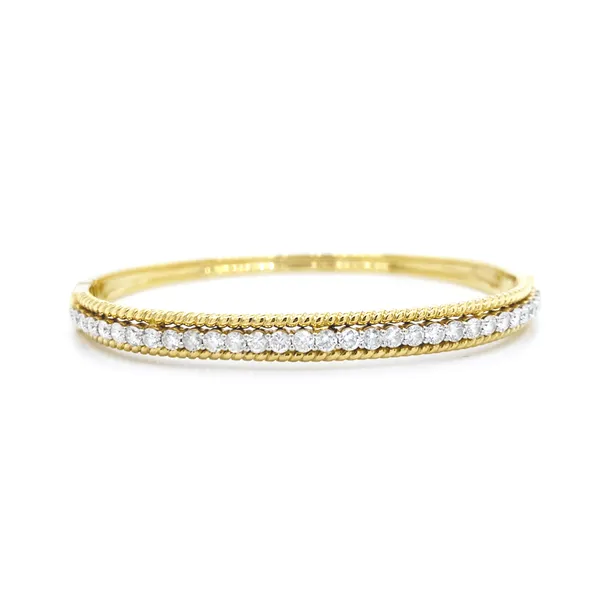 18K Yellow Gold Diamond Bangle