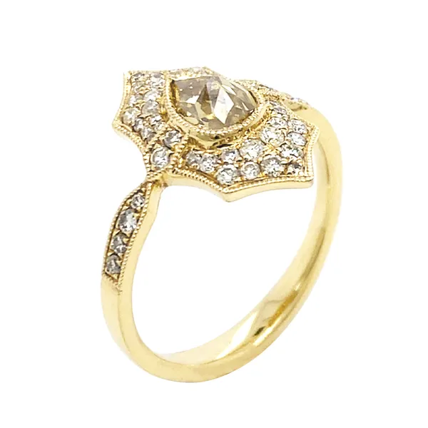 18K Yellow Gold Diamond Ring