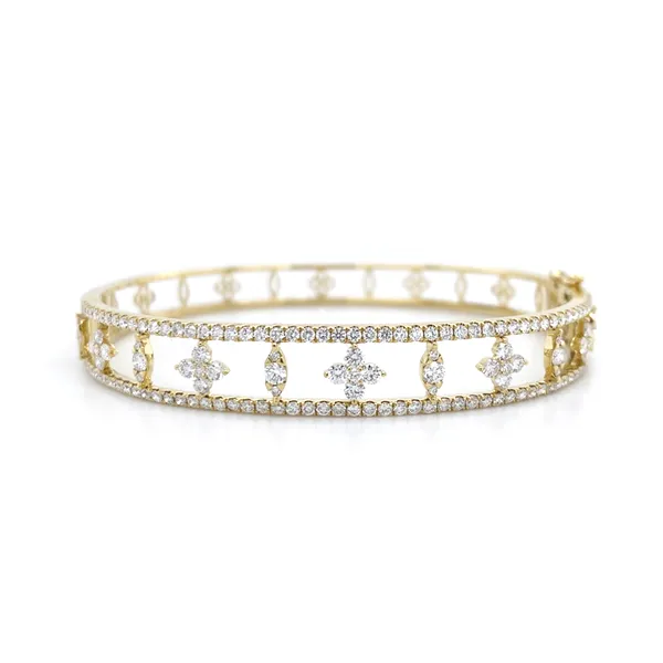18K Yellow Gold Diamond Bangle