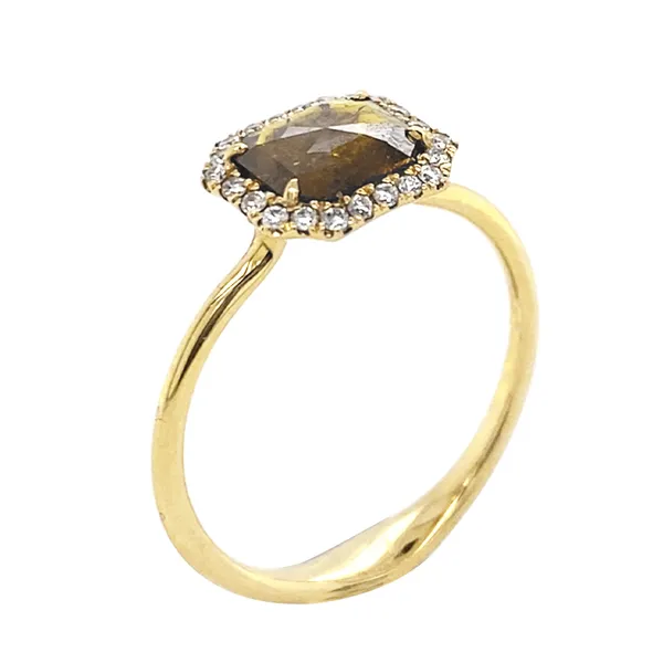 18K Yellow Gold Fancy Diamond Ring