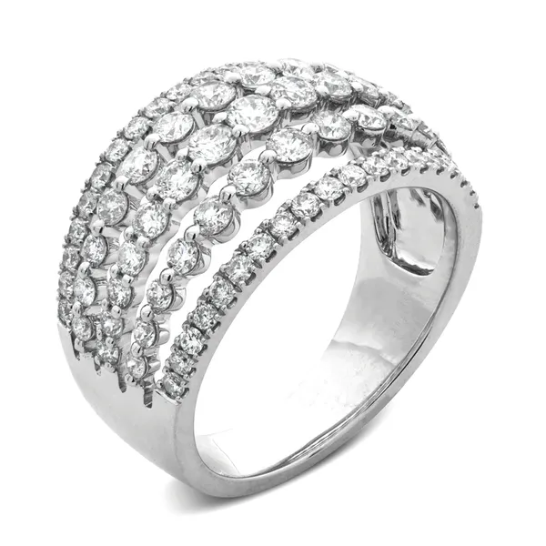 18K White Gold Diamond Band